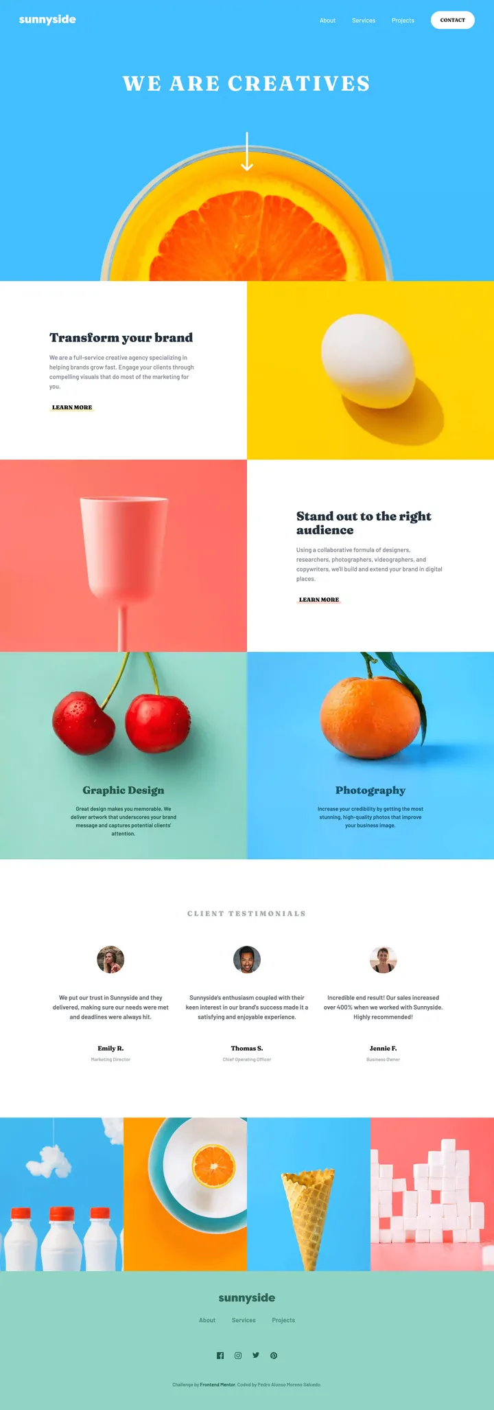 Sunnyside Agency Landing Page